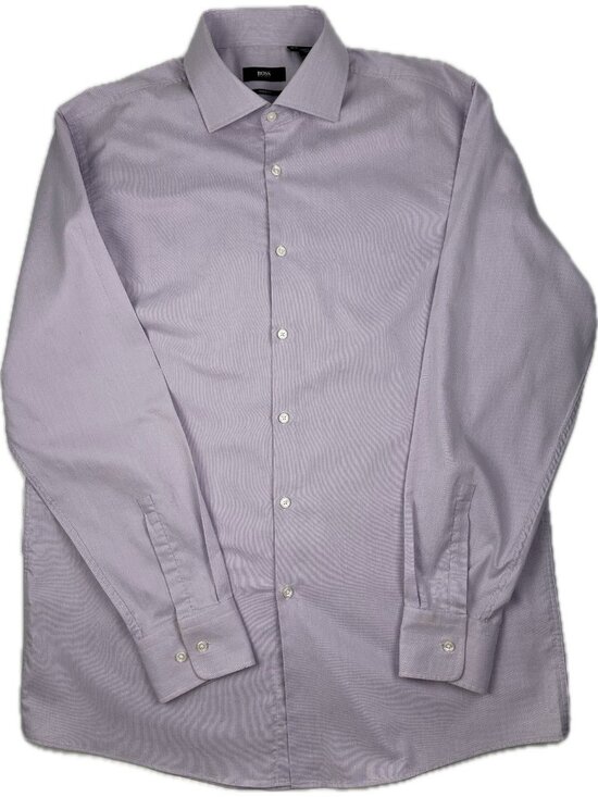 Hugo Boss Other - Hugo Boss Dress Shirt Mens 17 34/35 Purple Sharp Fit Button Up